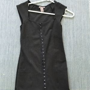 H&M grey button up grey dress size 4